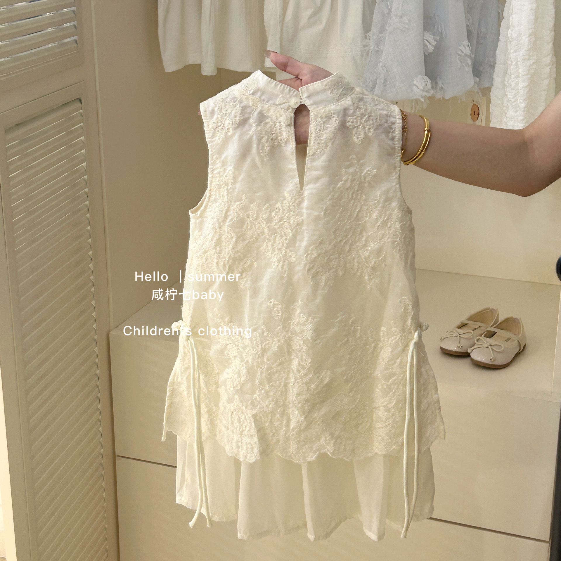 Vestido de chaleco de verano para niñas 2024 nuevo vestido de princesa de estilo occidental falda rosa de bebé femenino vestido de niños versión coreana