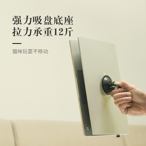 Peggy Cat Self-High Long Stick Cat Wands Steel Feather Bell Suction Cup Fixed Cat Interactive Toys