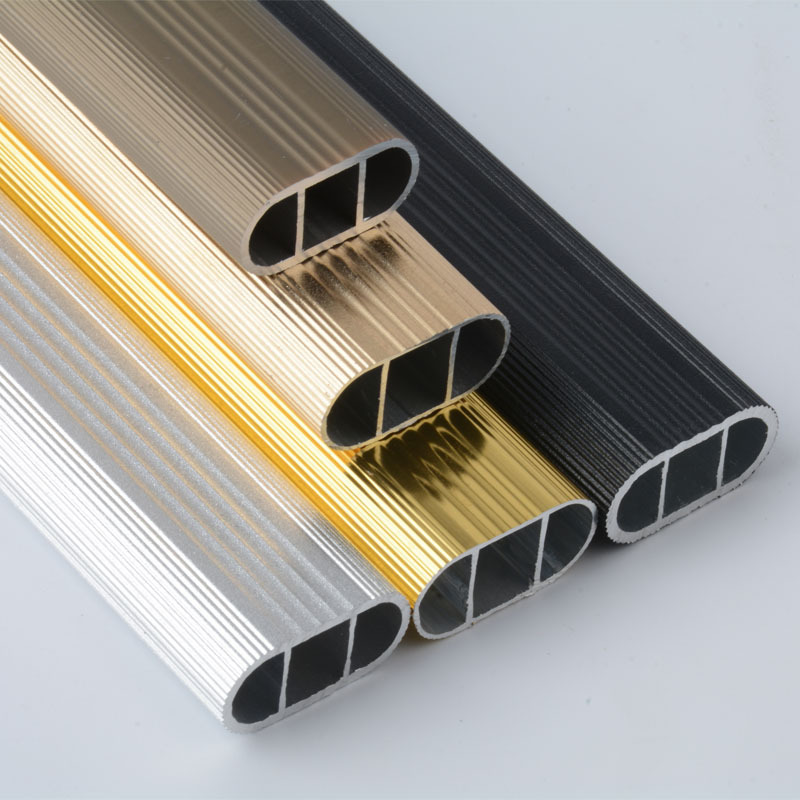 Armario ropa Polo engrosada aleación de aluminio doble costilla dormitorio gabinete barra transversal ropa Polo tubo brida asiento al por mayor