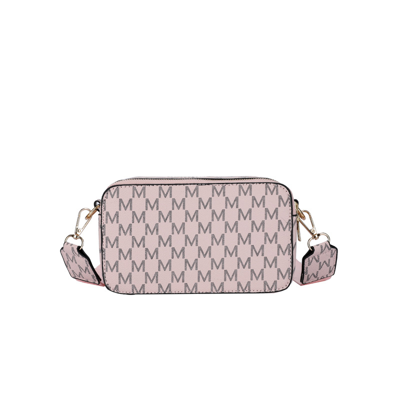 Bolso cuadrado pequeño de comercio exterior transfronterizo Bolso femenino de todo fósforo con estampado retro Bolso de cámara de moda Bolso bandolera ancho de moda