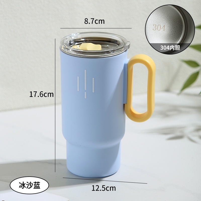家用随手杯便携双层304不锈钢保温杯高颜值轻奢感咖啡马克杯|undefined