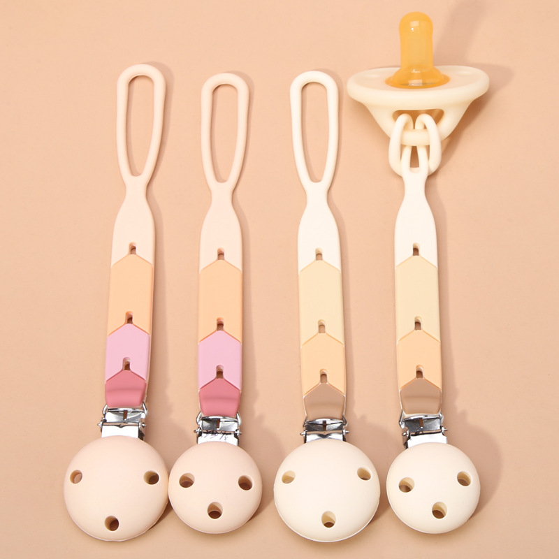 Silicone anti-drop chain baby gum chain toy anti-drop rope bite nipple clip baby pacifier chain