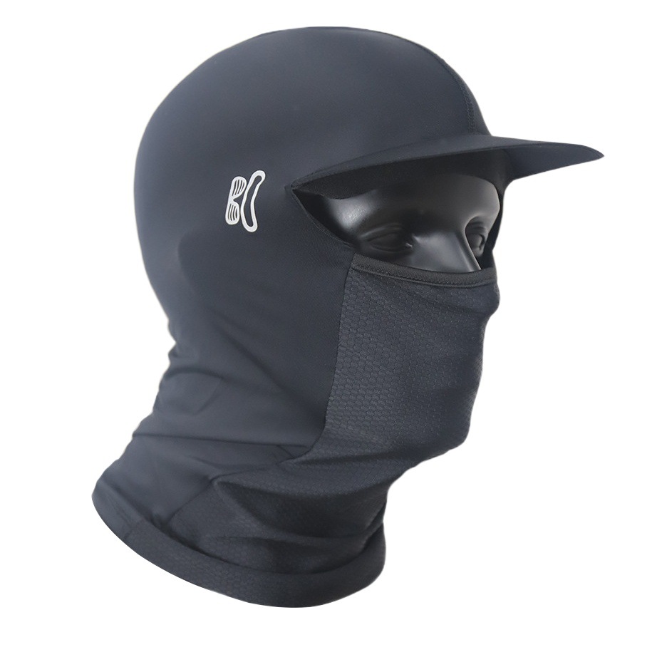 Leisure fishing anti-mosquito headlamp mask sports breathable comfortable Ice Silk duck tongue hat riding sun protection headgear