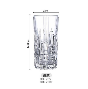Glass capacious wineglass for whiskey, for karaoke bars