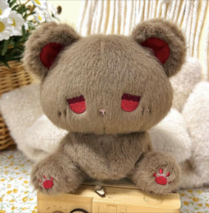 ソフト萌え高颜値ぼんやりしているぬいぐるみ人形emoベアープレゼント誕生日テーブルとかばん