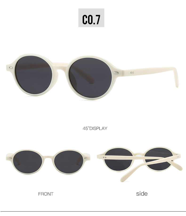 Elegant Streetwear Color Block PC UV400 Protection Oval Frame Full Frame Glasses display picture 14