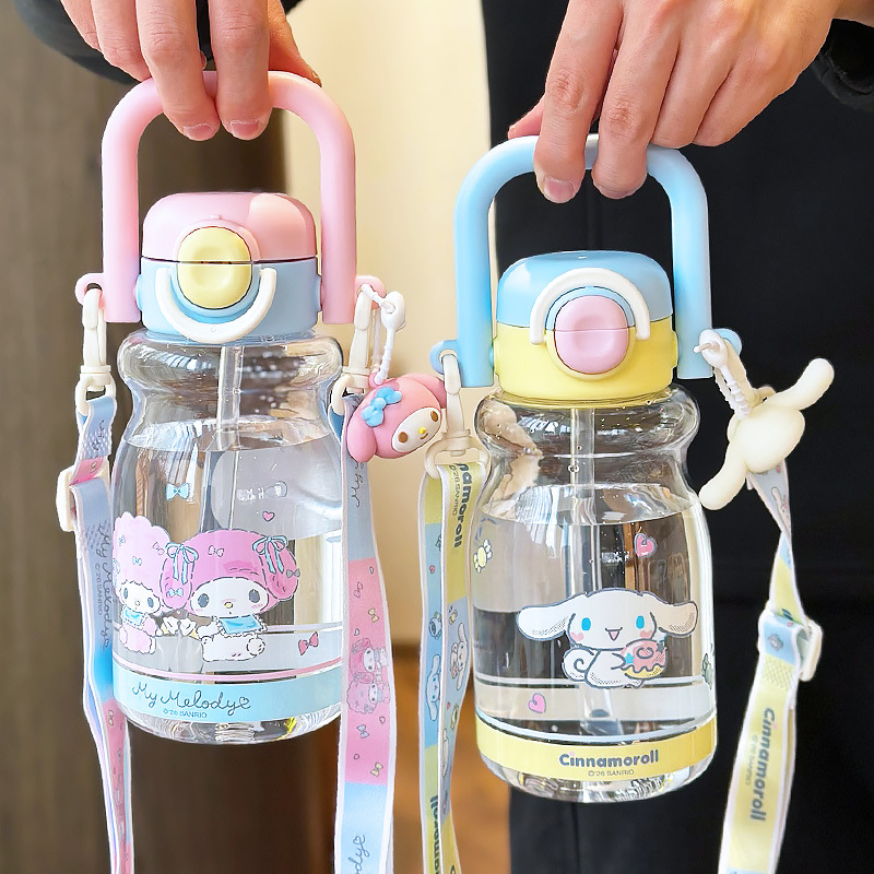 Sanliogou taza de agua para niños verano nuevo tipo de taza de paja de doble bebida de gran capacidad para estudiantes en la escuela especial hervidor de agua de tramo inclinado