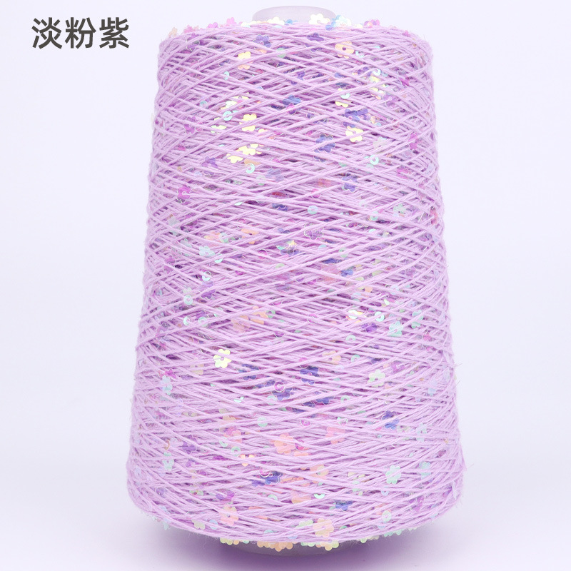 Silk Yue / mano DIY hilo de algodón multicolor brillante 3mm + 6mm sequilla 250 gramos de hilo de aguja de ganchillo