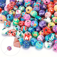 Clay Round Loose Beads Mix Colors 10 50pcs Flower