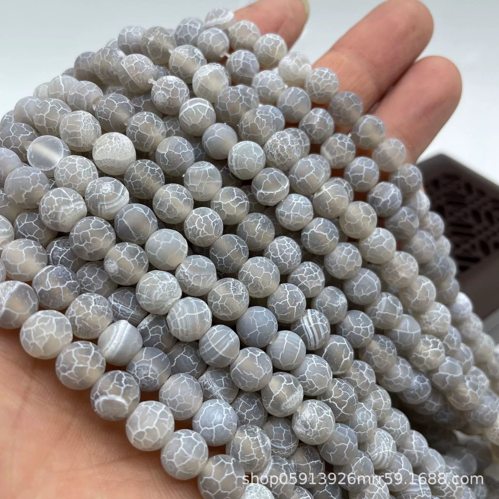 Organic agate matte accessory, accessories, round beads, DIY