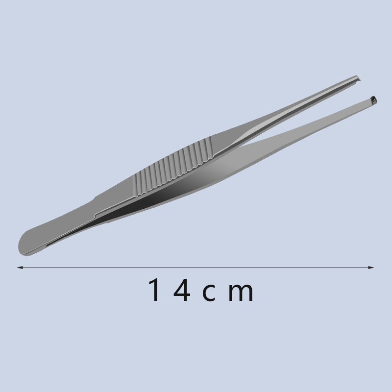 Easy to cut plum medical tissue tweezers horizontal stripe tweezers…
