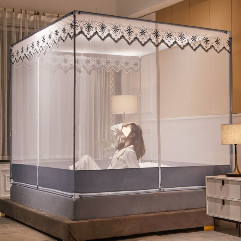 2025 New Anti-Fall Mosquito Net for Home Bedroom Baby Pattern Net for Kidsren Full Bottom Maternal and Infant Grade to Prevent Falling Thickeneded Bracket