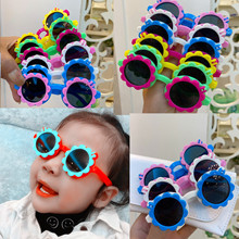 新款遮阳儿童太阳花朵眼镜眼镜框架可爱男女小孩宝宝墨镜厂家批发