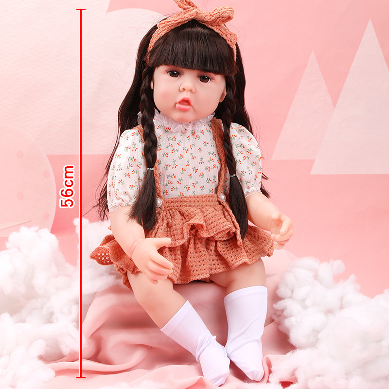 56 cm Rebirth Simulación de regalos de Barbie Baby Soft Girls Toy Set Muñecas para niños