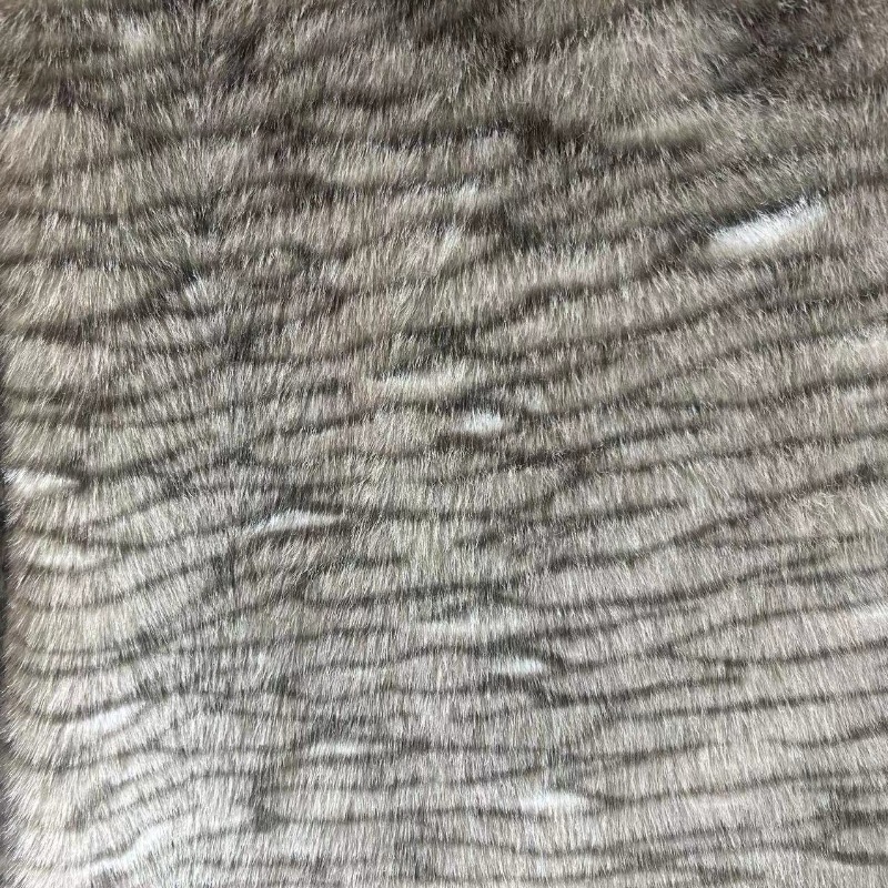 750g de pelo de conejo pequeño visón jacquard estampado de leopardo patrón de ciervo alto bajo abrigo abrigo bolsa tela de juguete en stock