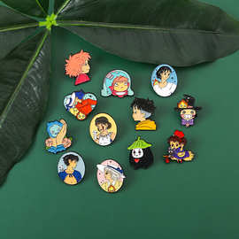 跨境卡通动漫胸针 日系周边动漫徽章金属工厂批发服饰合金宫崎骏