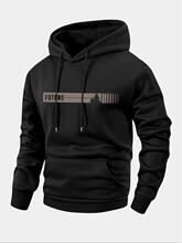 E 35524 Men's Hooded Sweatshirt Letter Logo Set ��ĸ�l�����b