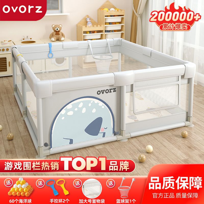 Ovorz Baby Playpen Guardrail Kidsren's Above Ground Indoor Home Safety Toddler Fence Baby Crawling Mat
