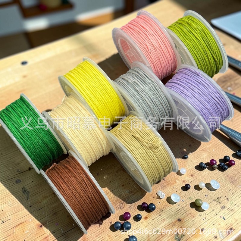 1.0文玩线绳涤棉耐磨包芯棉绳金刚凤眼菩提百香籽手持串专用线绳