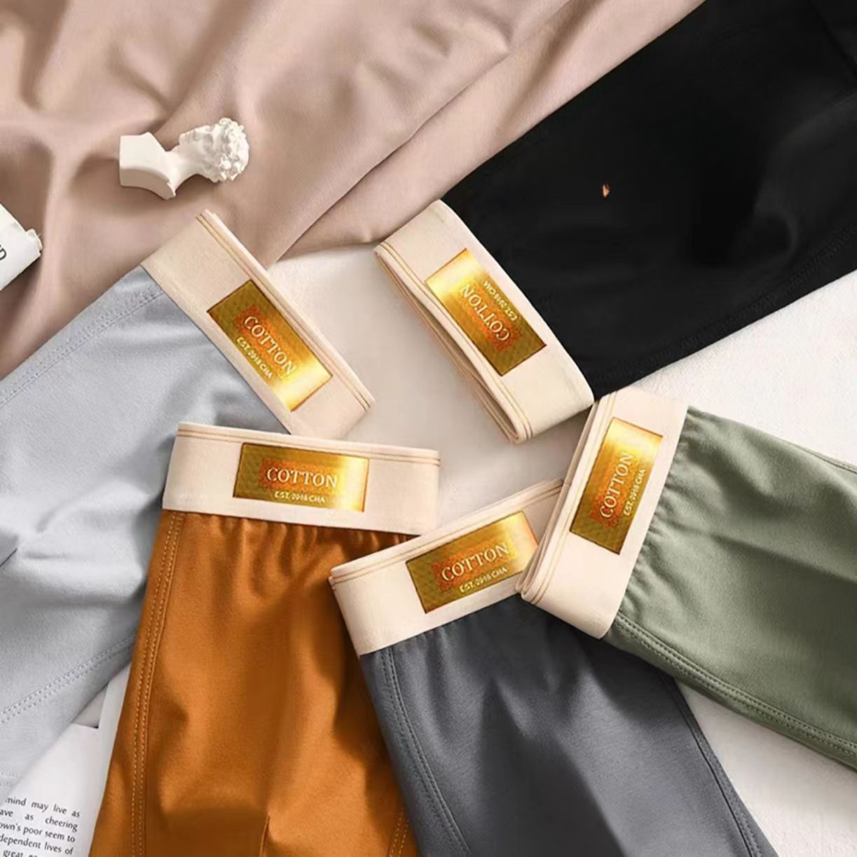 【Dropshipping】Men's Boxer Briefs, Large Size for Teenagers, Breathable and Comfortable Shorts