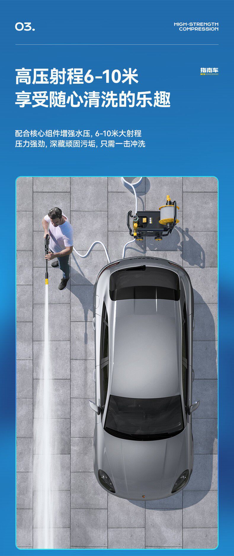 Guide Car High-Pressure Water Pump for Home Use, New Model 220V High-Power Cleaning Car Wash Gun, Super Powerful Floor Cleaner