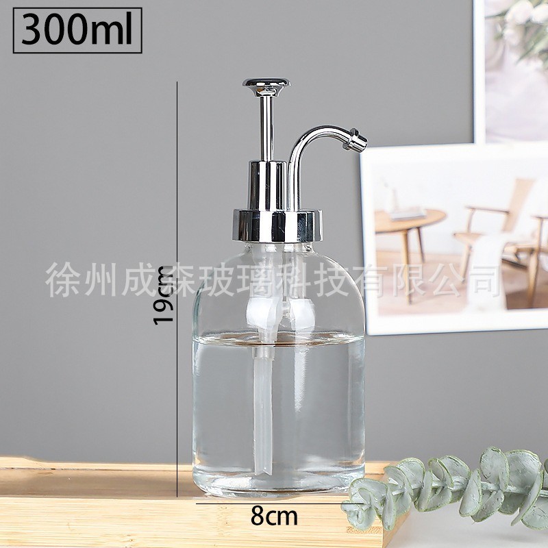 300ml transparente; cabezal de bomba chapado en oro eléctrico