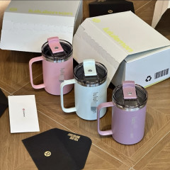 ルルジャパン スポーツボトル 大容量 ウォーターカップ ストロー 直飲みコレクション ステンレスマグ 蓋付き 高級感