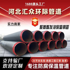 预制直埋发泡管市政工程供暖热力管道大口径螺旋管聚氨酯保温钢管