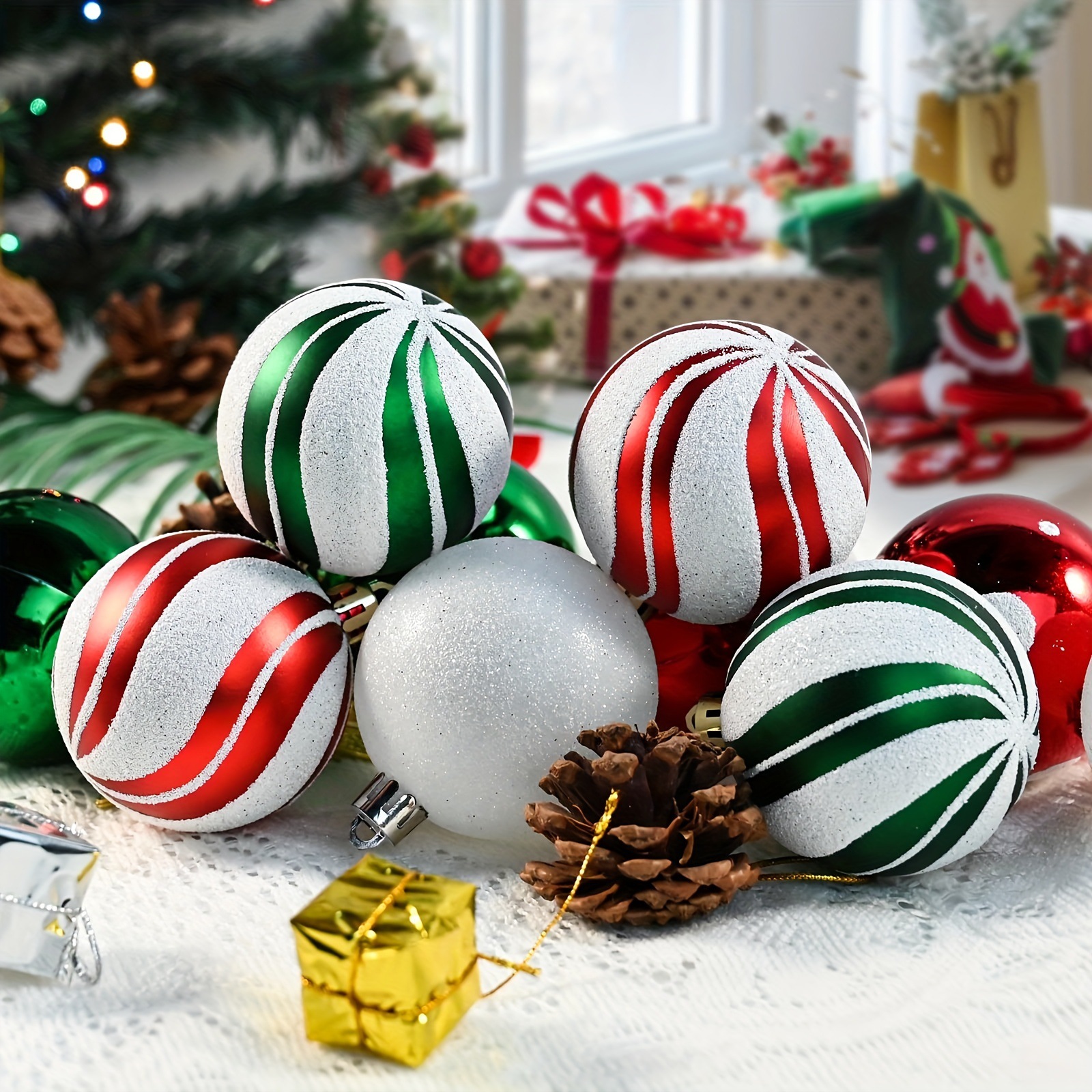 Traje transfronterizo Bola de Navidad 6cm conjunto 30 adornos de Navidad pintados Bola de Navidad Colgante