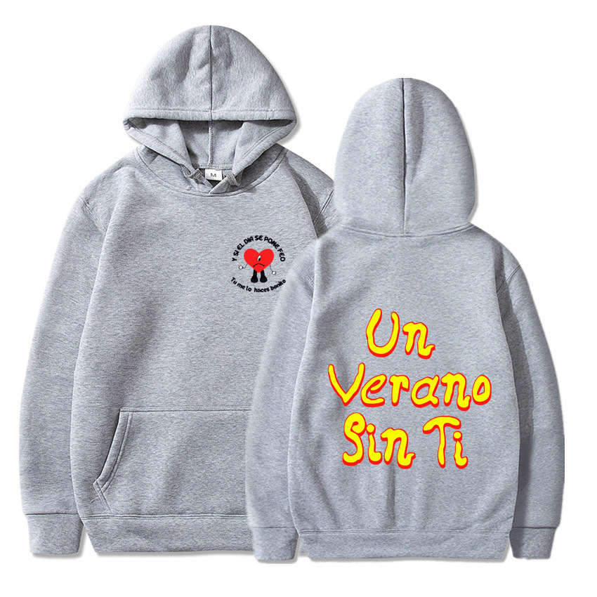 Nuevo otoño e invierno transfronterizo un verano sin ti bad bunny nuevo álbum sudadera con capucha