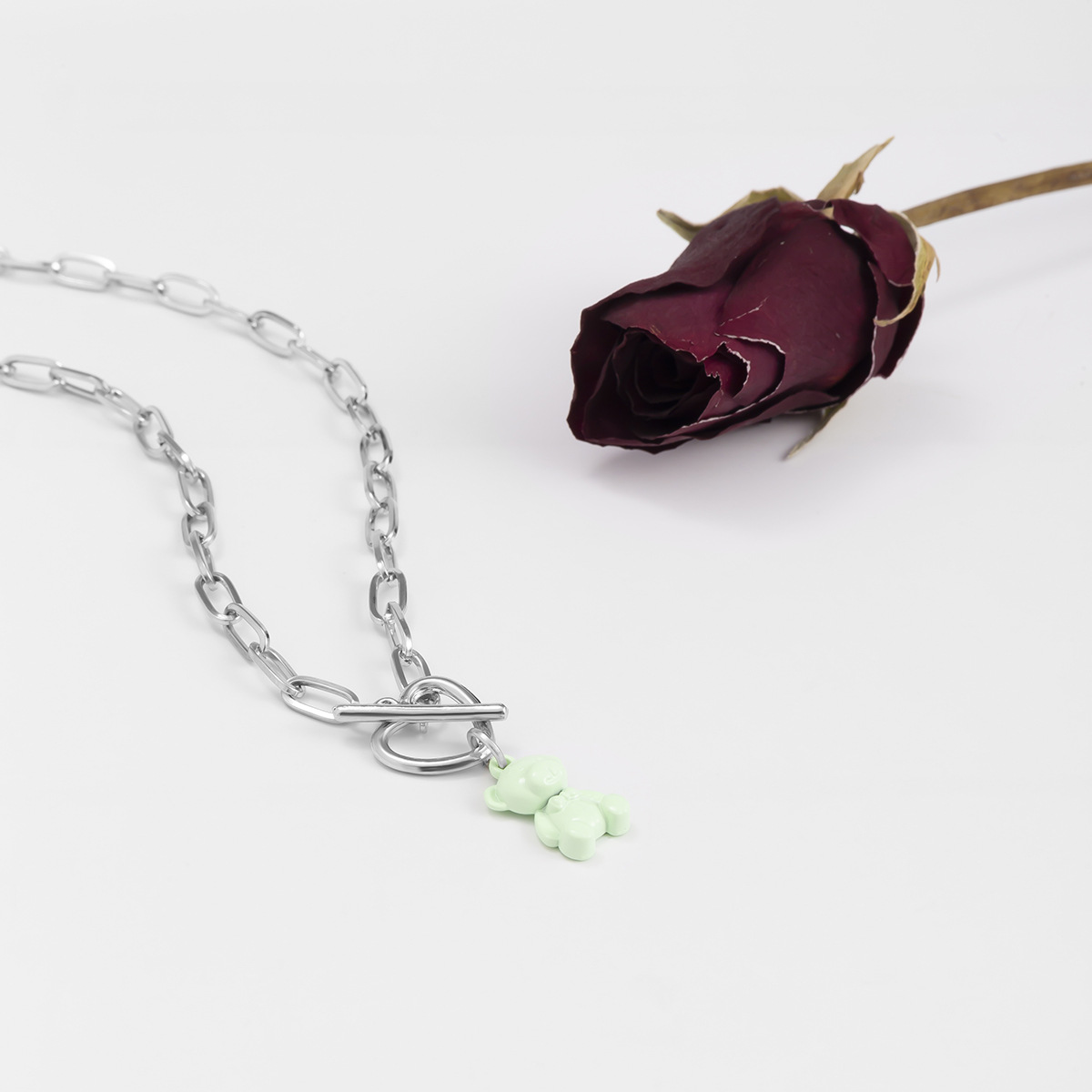 Cute Bear Alloy Plating Necklace