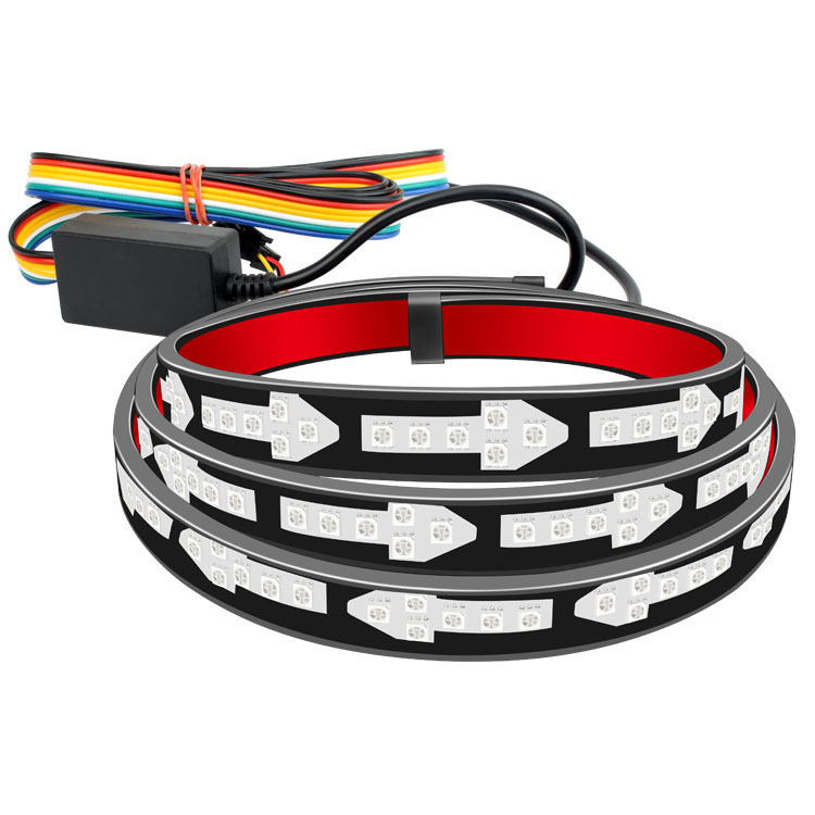 Cross-Border special supply car light pickup truck tail light wide pressure multi-function magic color streamer horse racing streamer modified warning light
