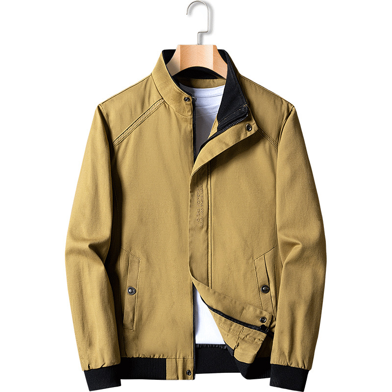 Men's Clothing Jacket men's clothing this spring and autumn middle aged and young men's jacket casual baseball collar thin loose trend jacket_voghion.com
