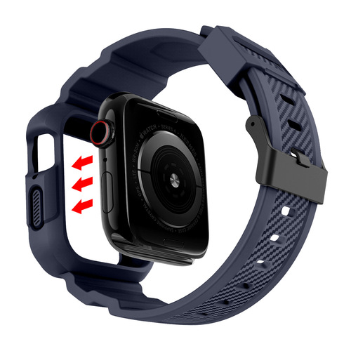 Apple Watch Sandstone One-Piece Strap for Apple Watch TPU Band iWatch 1-6th Generation Square Buckle Wrist Strap