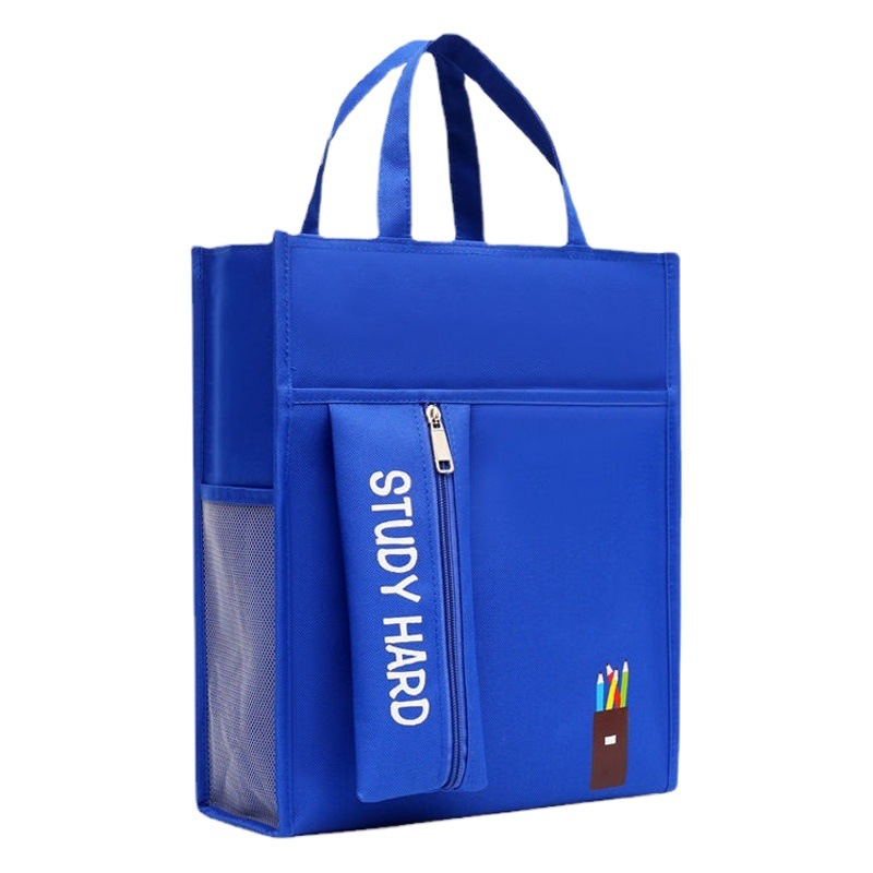 Bolsa de archivos portátil con cremallera bolsa de información A4 bolsa de libro de aprendizaje clase de entrenamiento tutorial bolsa maletín impresión logo