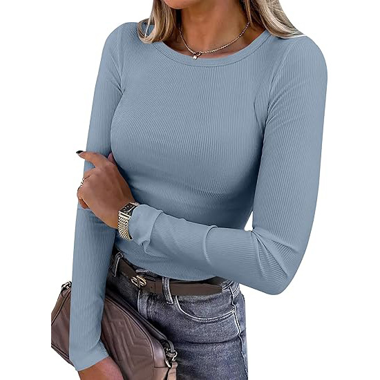 Women's Long Sleeve Top Autumn Winter Outerwear Inner T-Shirt Milk Silk Polyester Base Layer Shirt_ecoleips.com