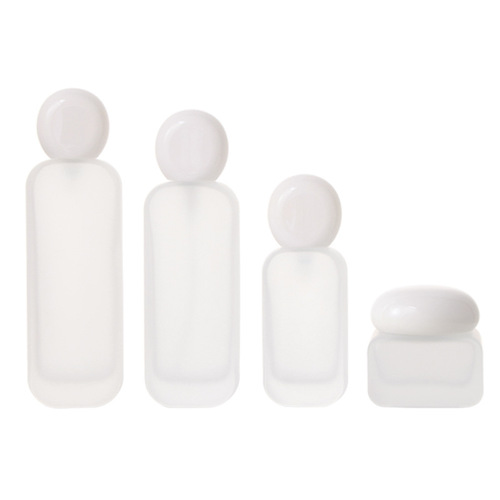 New repackaged skin care product press bottle 50ml water emulsion essence cosmetic packaging material scrub cream glass bottle