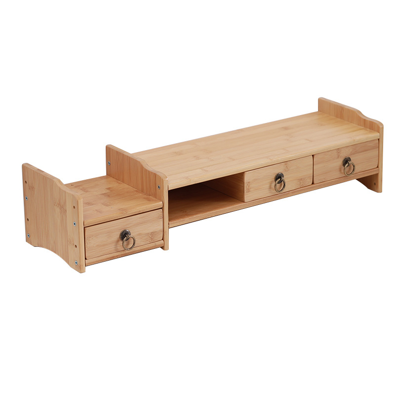 Soporte Elevador para Monitor de Bambú, para Escritorio y Oficina