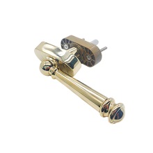 工厂直售纯铜法式静音卧室门锁室内高档防锈金银色黄铜中古风门把