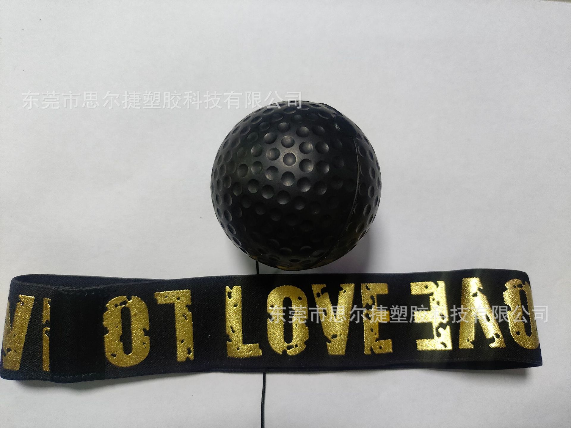 Черный световой шар + повязка на голову с буквой