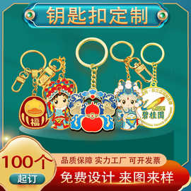 金属钥匙扣定制diy礼品挂饰合金卡通钥匙链定做立体挂件刻字logo