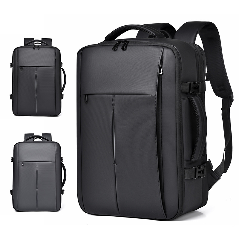 Men's cross-border casual large-capacity water-resistant laptop backpack, expandable, portable, suitable for business and travel