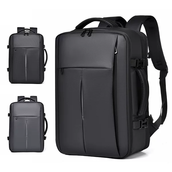Men's cross-border casual large-capacity water-resistant laptop backpack, expandable, portable, suitable for business and travel