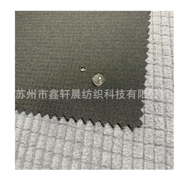 0.2双线格高弹春亚纺三合一格子摇粒绒面料软壳冲锋衣滑雪服棉服