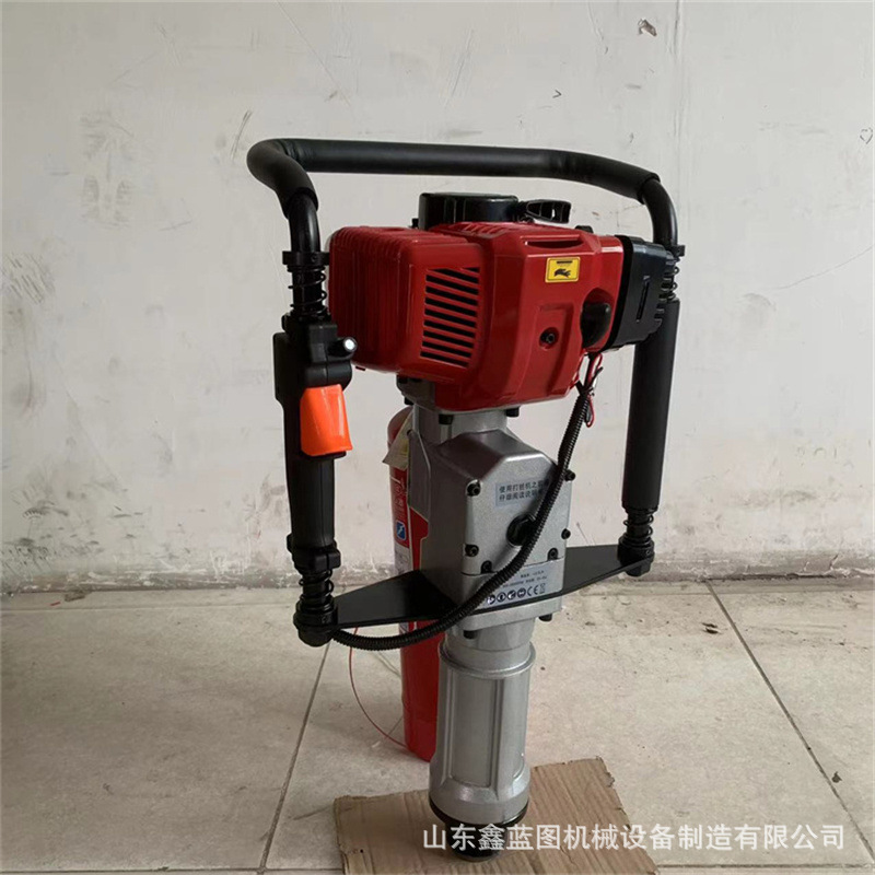 汽油大功率快速打钢管桩设备 新型汽油栽桩架藤手提式植桩机