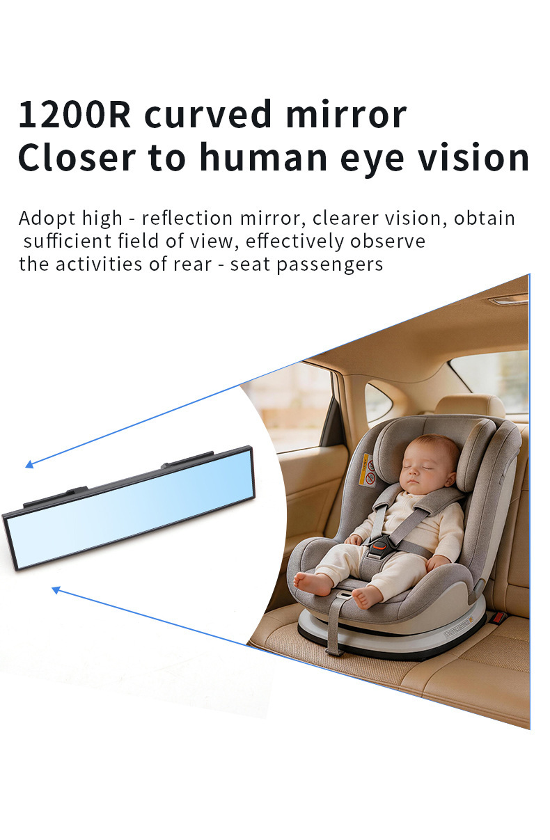 Multifunctional Car-Mounted Baby Observation Mirror, Rearview Auxiliary Mirror, High-Definition Wide-Angle Safety Seat Reflector, In-Car Blind Spot Mirror