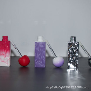 Factory wholesale abs square round head lip glaze tube lipstick tube lipstick tube printable logo domestic e-commerce hot sale