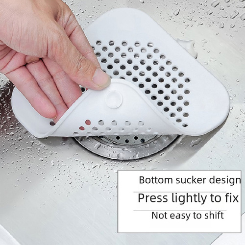 Kitchen sink filter, pool drain hair strainer, bathroom hair prevention trap, debris-blocking suction cup floor drain cover