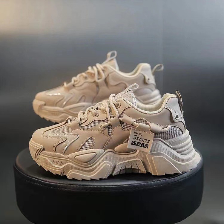 Comercio exterior coreano nuevo zapato de papá para mujeres 2026 primavera estudiantes zapatos deportivos para mujeres zapatos casuales de altura gruesa