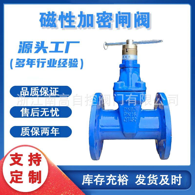 JMZ45X-16Q法兰防盗加密软密封闸阀 磁性阀门DN50 DN60